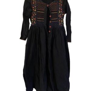 ♥️ Navy Blue Embroidered Maxi Dress